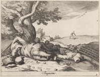 KG 03286
<br/>
Augustus: slapende en zaaiende boeren
<br/>
<em>Bloemaert, Frederick (1614/17 -1669)</em>